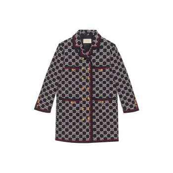 GUCCI Gg Pattern Tweed Coat