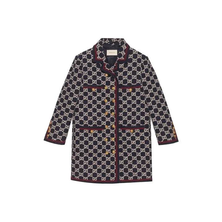 GUCCI Gg Pattern Tweed Coat-0