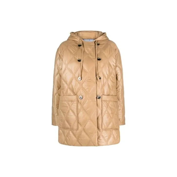 GANNI Quilted Drawstring Hooded Jacket-0