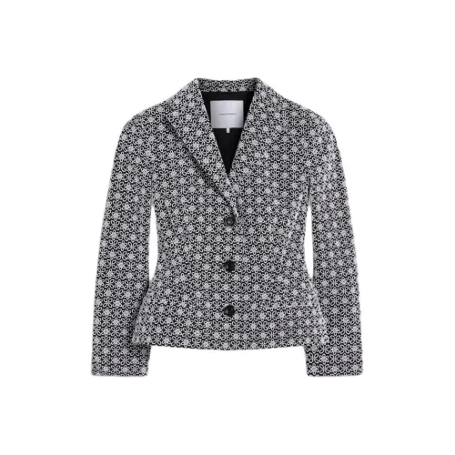 SCANLAN THEODORE Embroidered Floral Jacket Jackets Coats Women's Black/White
