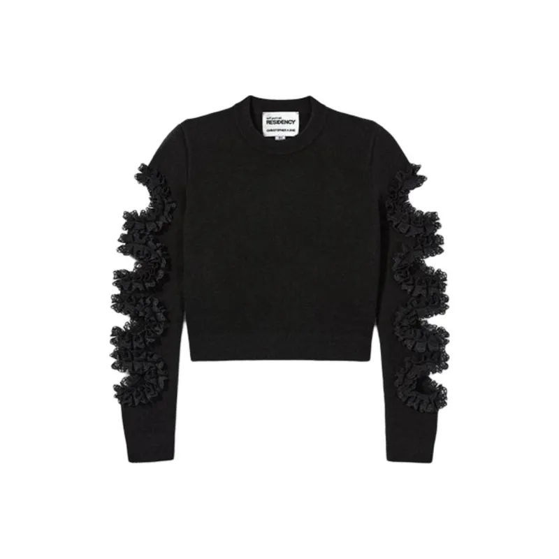 Self-portrait Cut-Out Lace-Detail Jumper-0