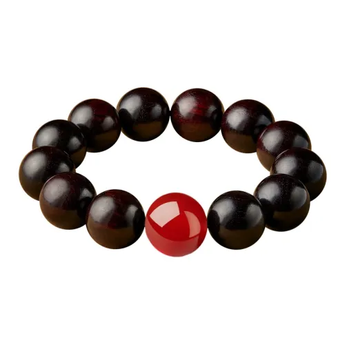 Moonstone Edge Red Sandalwood Bracelets Men's