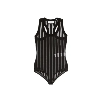 SportMax Edam Sheer Striped Bodysuit