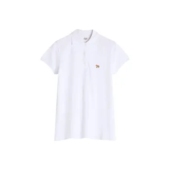 Maison Kitsune Fox motif Polo Top