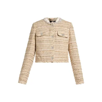 VERSACE Crystal embellished Tweed Jacket