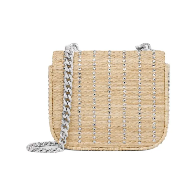 CELINE Claude Textile Shoulder Bag Mini Women's Natural White-2