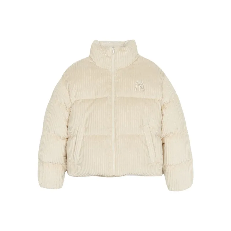 MLB New York Yankees Down Jacket Women's Cream-0