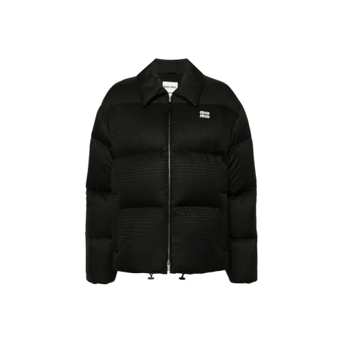 MIU MIU Collared Zip Up Puffer Jacket