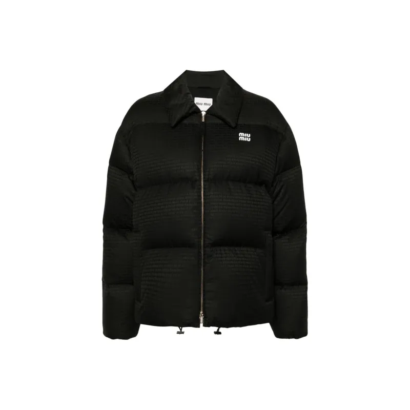 MIU MIU Collared Zip Up Puffer Jacket-0