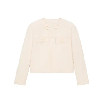 CELINE Brompton Jacket In Wool Silk Gabardine