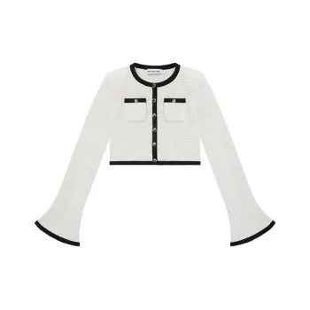 Self-portrait Crochet Button-Up Cardigan