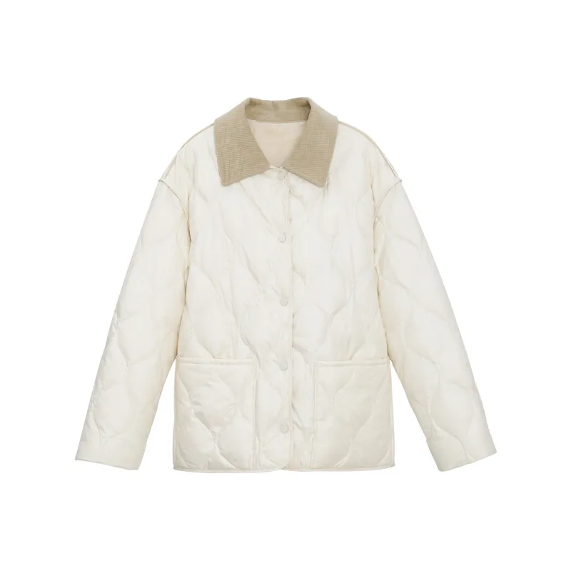 Fstudio Fall And Winter Cropped Down Jacket Coat Women's-0
