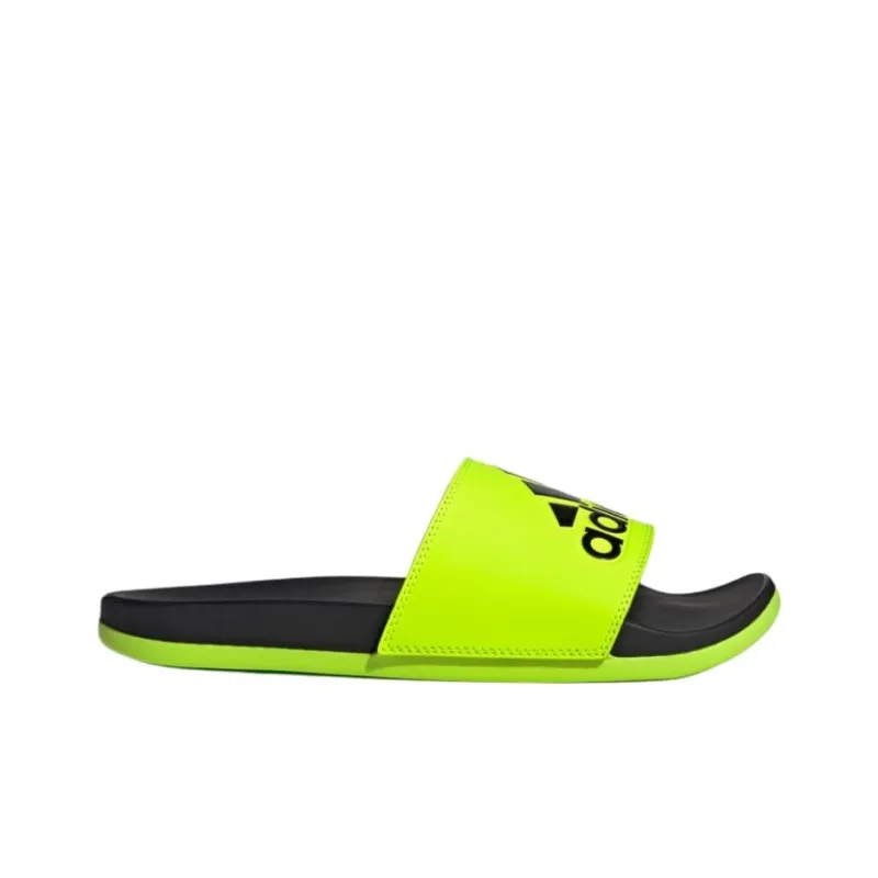 Adidas Adilette Comfort Slides Slip Resistant Abrasion Resistant Slide Slippers Unisex Neon Green-1