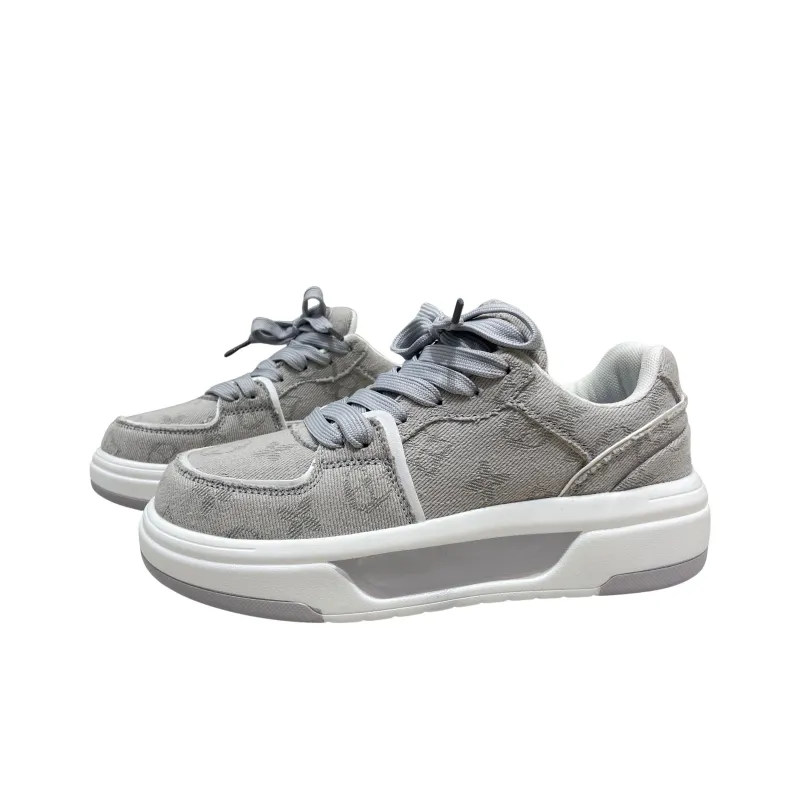 MQGAll Slip Resistant, Abrasion Resistant, Breathable Low Top Skateboard Shoes Unisex Gray-2