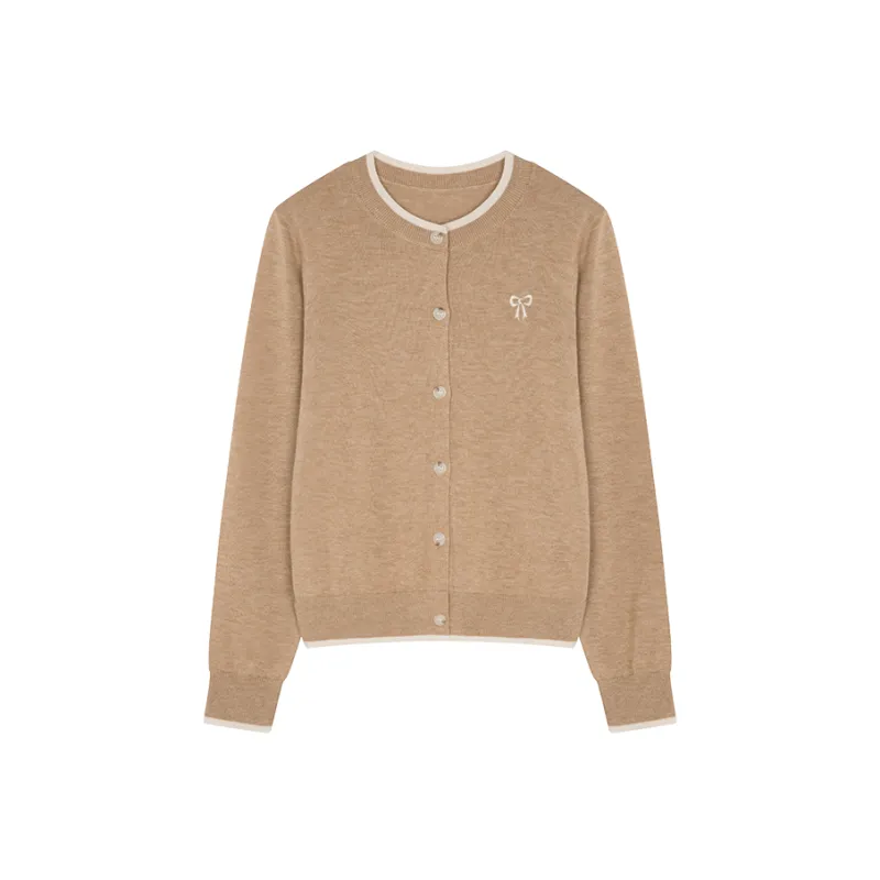 Mo Han Yi Mei Knitwear Women's Camel Khaki-0