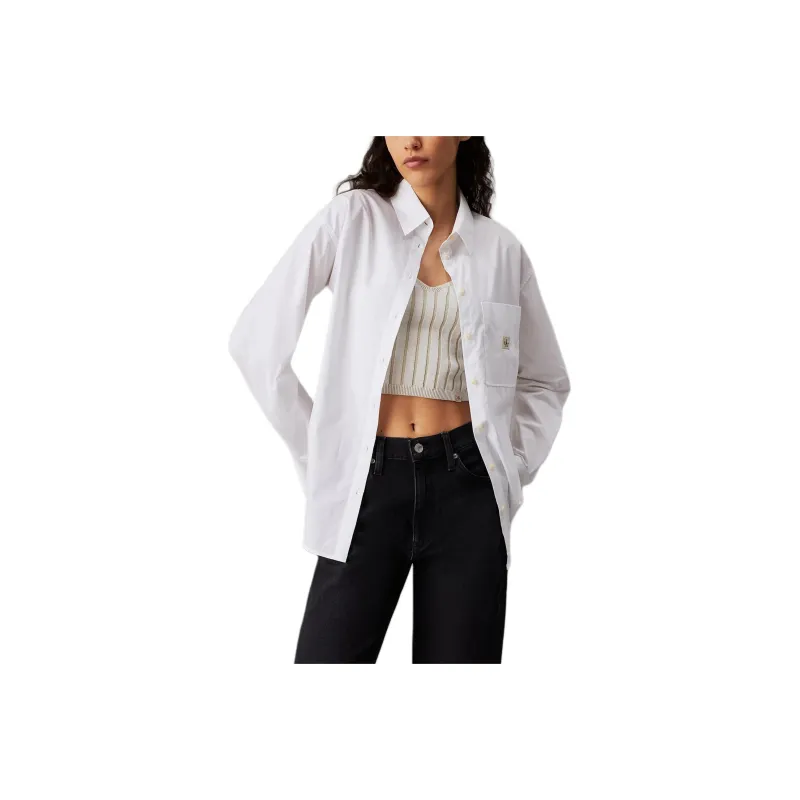 CALVIN KLEIN Shirt Europe Version Women's Bright White-0