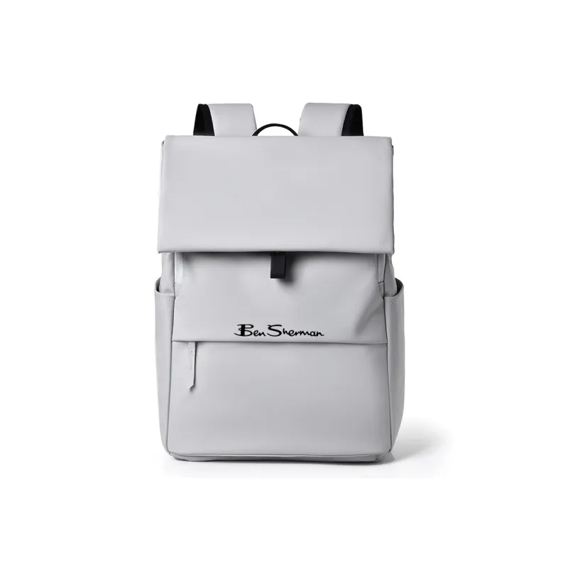 BEN SHERMAN Oxford Backpack Unisex Light Gray/Black-0