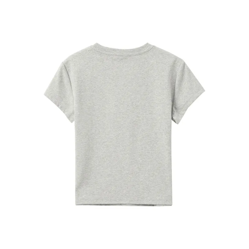 3COLOUR T Shirts Women's Heather Gray-1