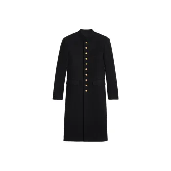 CELINE Military Coat In Wool Cloth