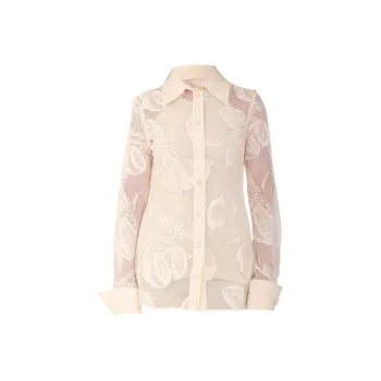 SportMax Lace Detailed Long Sleeved Top