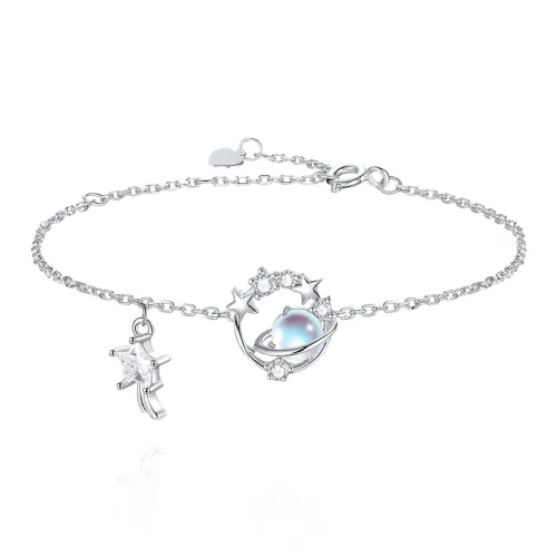 NUSQ Sterling Silver With Zircon Bracelets Women's