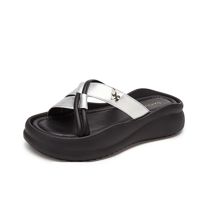 DAPHNE PVC Polyvinyl Chloride Quiet, Odor Resistant, Abrasion Resistant Slide Slippers Women's-5