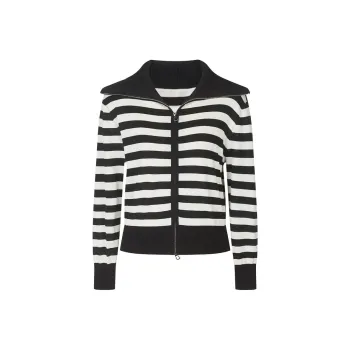 N ONE Knitwear Women's Black White Stripes