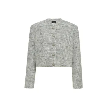 MEIYANG Jackets Women's White Blue