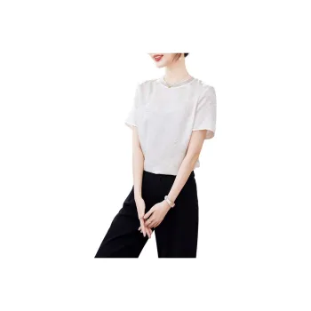 Yi Mengyuan Set in Sleeve Silk T shirt Women's