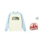 Beige Apricot & Arctic Blue[Crew Neck]