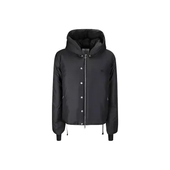 COURREGES Nylon Hooded Puffer Jacket 'Black'