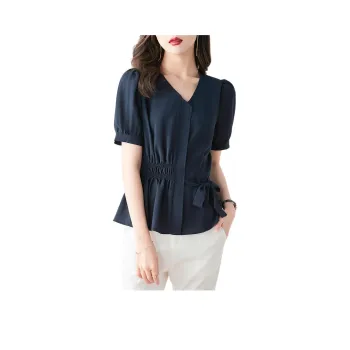 Like The Age Of Water Summer Shirt Regular Women's Navy Blue