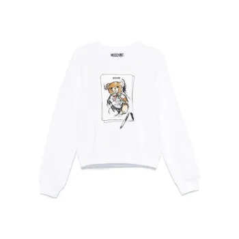 MOSCHINO Logo Printed Drawstring Hoodie