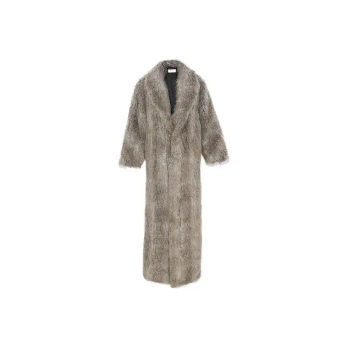 SAINT LAURENT Coats Women's Gray