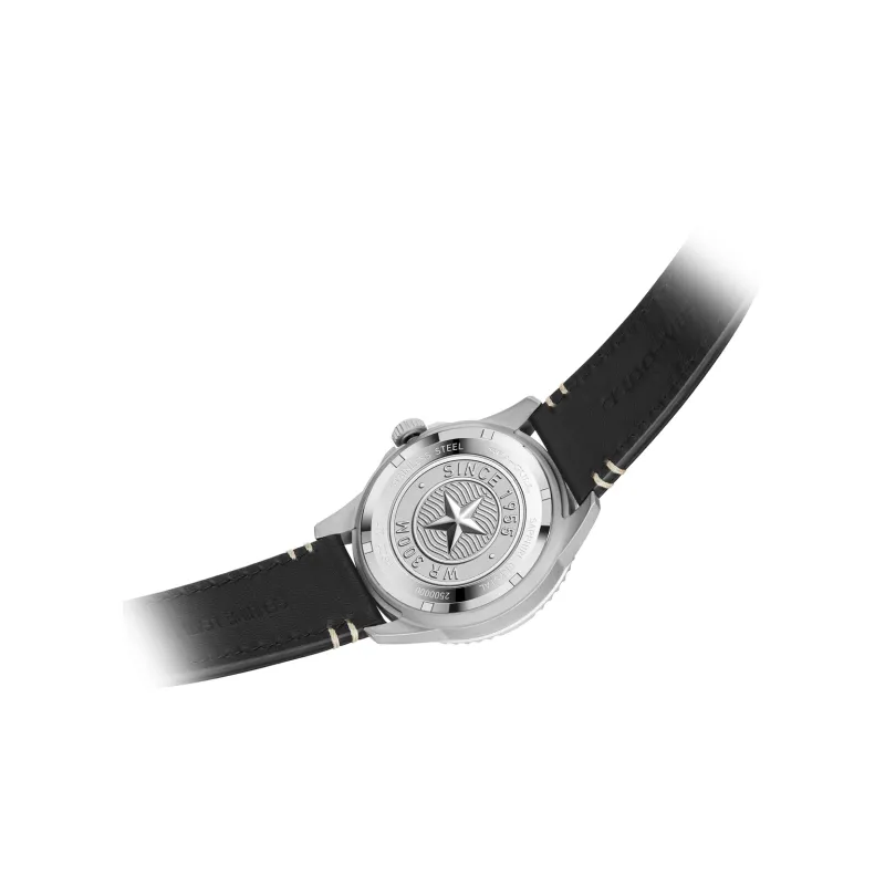 Sea Gull Ocean Automatic Mechanical Movement Genuine Leather Strap Watch Men's Watches Black Dial-4