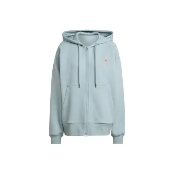 Adidas Stella McCartney FW24 Full-Zip Hoodie Jackets Coats Women's Textured Green