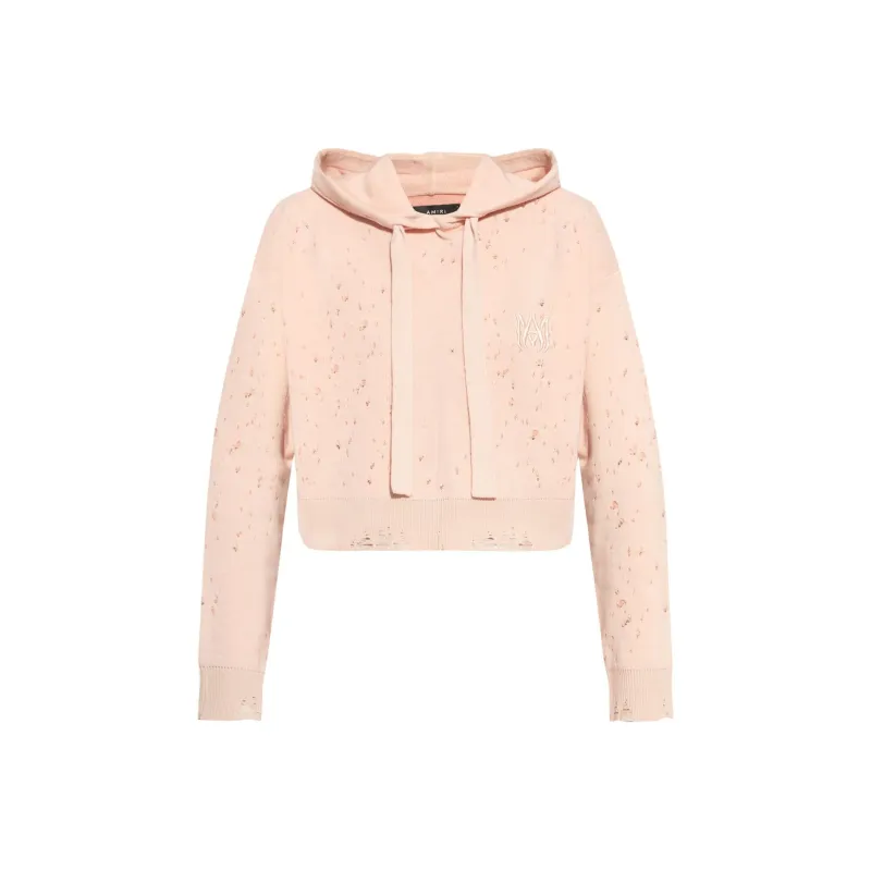 AMIRI Logo Embroidered Knitted Hoodie-0