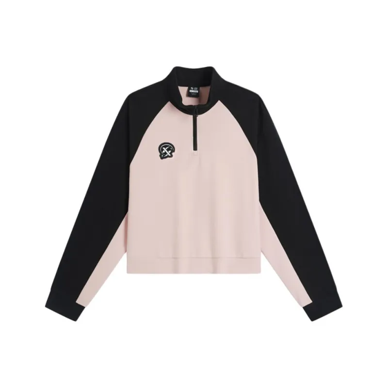 XTEP Sweatshirt Women's Moonlit Pink/Jet Black-0