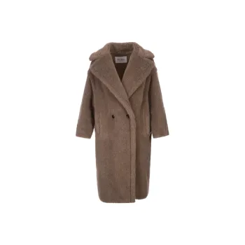 MaxMara Double-breasted Shearling Midi Coat