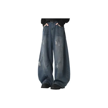 ZWWWZ Jeans Unisex Vintage Blue