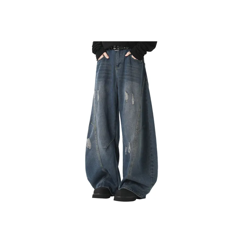 ZWWWZ Jeans Unisex Vintage Blue-0