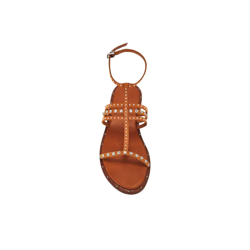 Schutz Lsidora One Strap Sandals Women's Brown-4