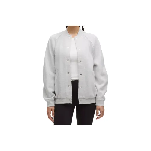 Stone Scuba Oversized Collegiate Long jacket Women's Light Gray Light Grey