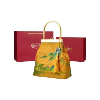 Pmsi Mulberry Silk Handbag Small Size Women's Gold 1