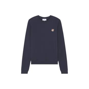 Maison Kitsune Fox Head Patch Crewneck Sweatshirt