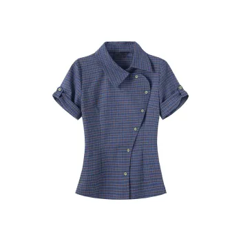 ABCMININ Shirt Women's Navy Blue