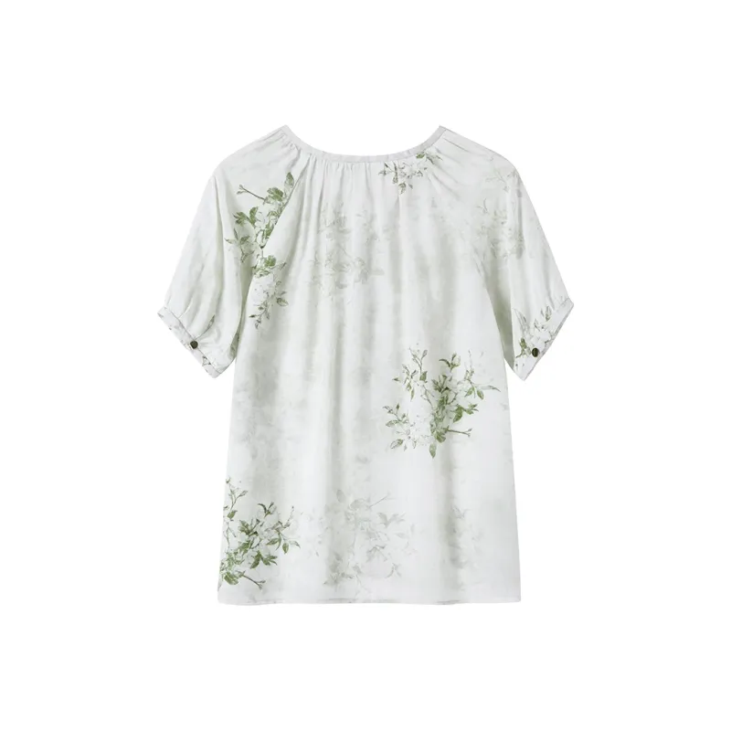Yi Mengyuan Short Sleeved Silk Shirt Women's-1