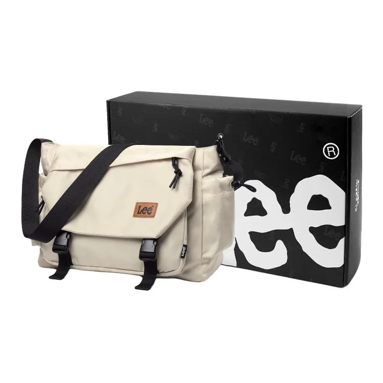 Lee Oxford Crossbody Bag, Travel Messenger Bag Regular Unisex Black/Khaki-20
