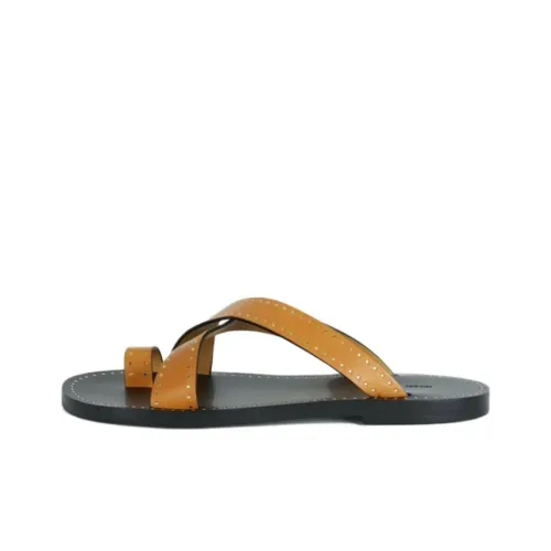ISABEL MARANT Rubber Sole Slip Resistant Flip Flops Women's Brown