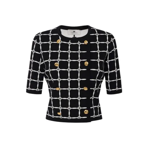 Elisabetta Franchi Logo Jacquard Cardigan